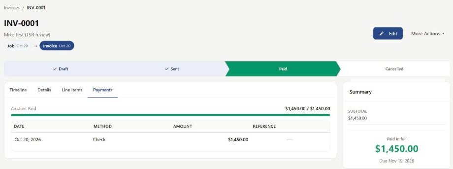 Paid invoice